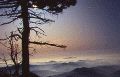 lever se soleil sur les Alpes depuis les Cévennes