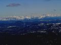 contre jour sur les alpes depuis le mont ventoux